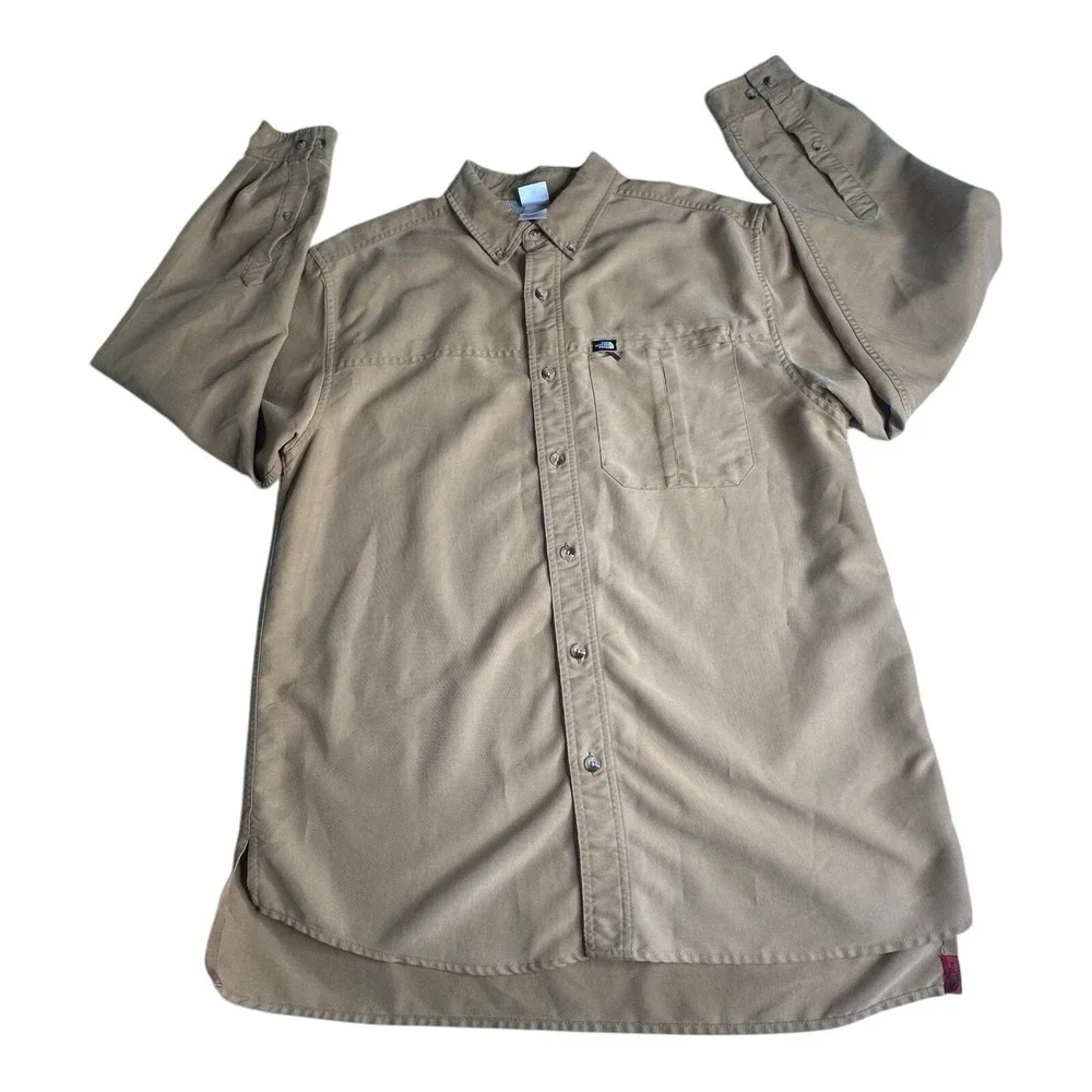 The North Face Syncline Shirt Roll Up Long Sleeve Button Up Mens Size Medium